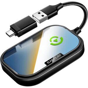Wireless Adapter for Apple iPhone, Converts Factory Wired CarPlay to Wireless